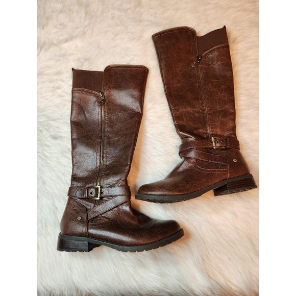GUESS Womens Halsey Brown Boots Size 7.5 - Picture 6 of 8